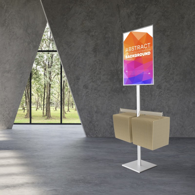 cornice con protezione frontale magnetica su palo di alluminio  modern floor
