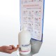 struttura porta dispenser con porta avvisi portadispenser "smart" con piantana struttura porta dispenser con porta avvisi portadispenser "smart" con piantana