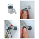 distanziale con sistema a vite mix Alluminio 18/18 titanio satinato 18x18 mm HxB
