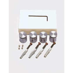 Distanziali in acciaio inox con chiusura di sicurezza fisso steel Ø15 15x15 mm HxB Distanziali in acciaio inox con chiusura di sicurezza fisso steel Ø15 15x15 mm HxB