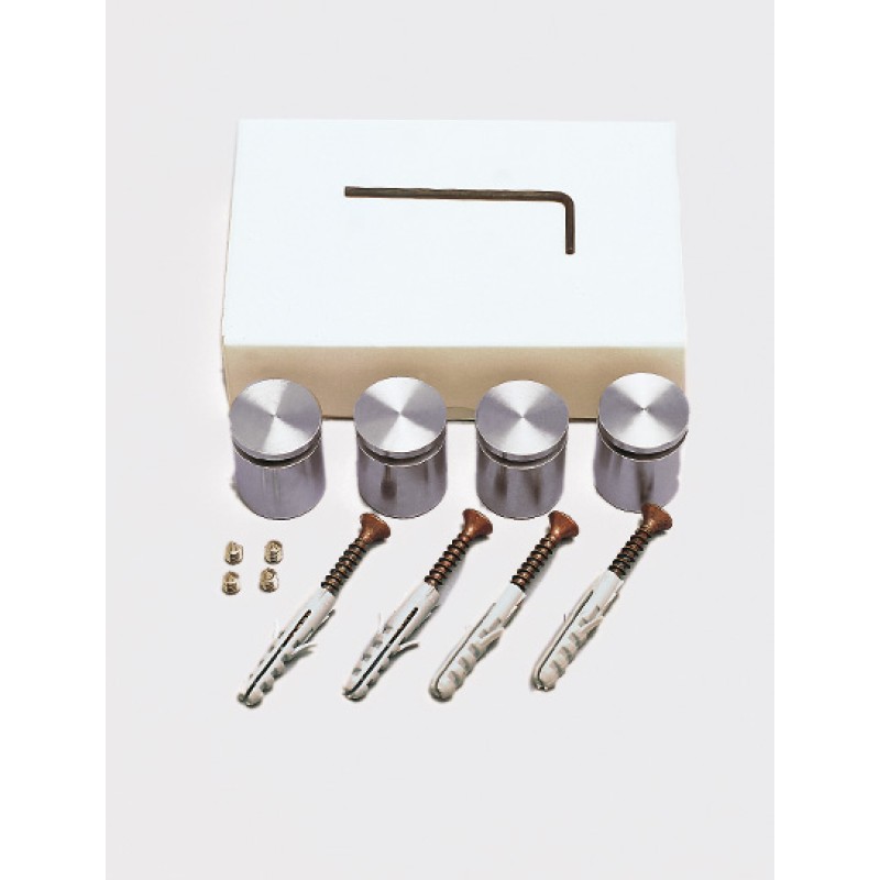 Distanziali in acciaio inox con chiusura di sicurezza fisso steel Ø15 15x15 mm HxB