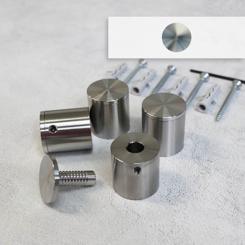 Distanziale in acciaio inox 25x25 fisso steel Ø25mm