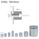 Distanziali in acciaio inox con chiusura di sicurezza fisso steel  Ø10mm 10x12 mm HxB