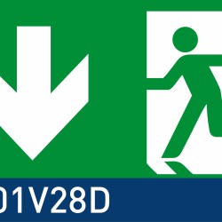 segnaletica con fondo luminescente signshine suspension rettangolo 210x420 mm HxB E001V28D