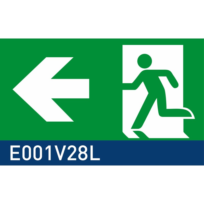 segnaletica di sicurezza luminescente signshine wall rettangolare 148x297 mm HxB E001V28L
