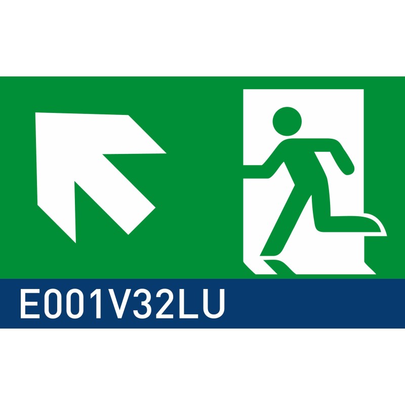 segnaletica con fondo luminescente signshine suspension rettangolo 148x297 mm HxB E001V32LU