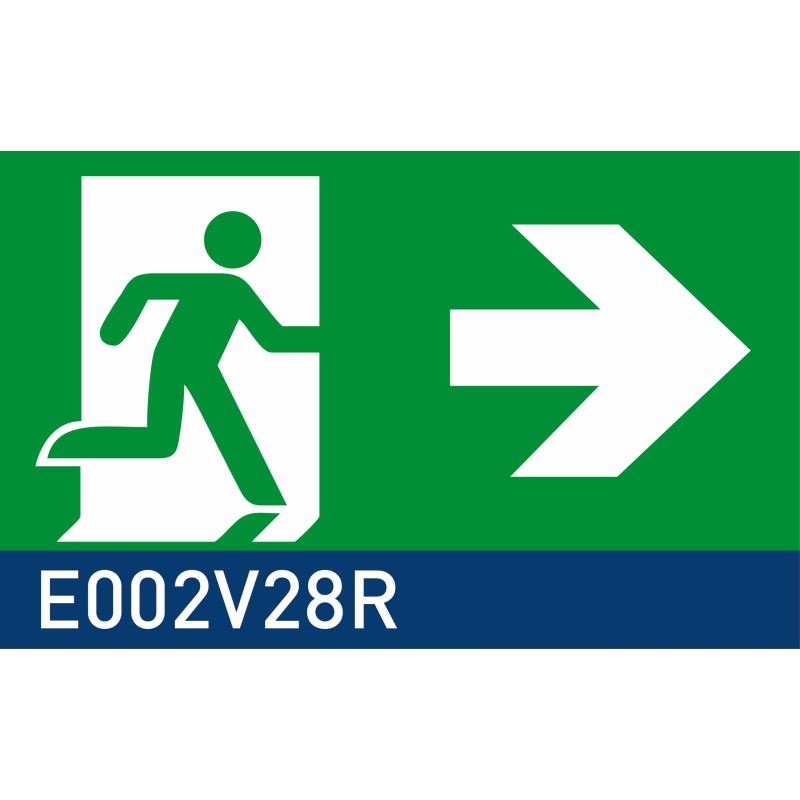 segnaletica di sicurezza luminescente signshine wall rettangolare 210x420 mm HxB E002V28R