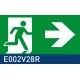 segnaletica di sicurezza luminescente signshine wall rettangolare 210x420 mm HxB E002V28R