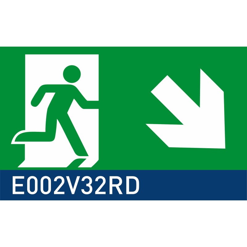 segnaletica di sicurezza luminescente signshine wall rettangolare 210x420 mm HxB E002V32RD