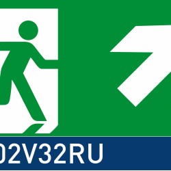 segnaletica con fondo luminescente signshine suspension rettangolo 210x420 mm HxB E002V32RU