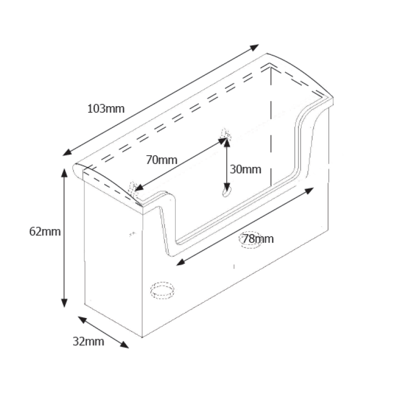 espositore con protezione antipioggia taymar infobox 85x55mm
