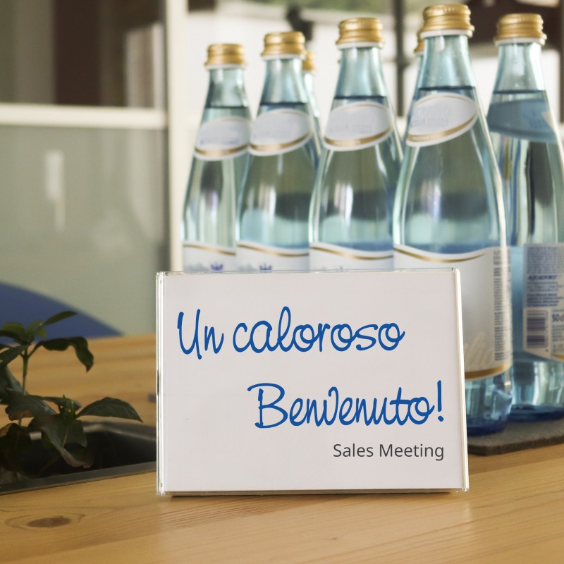 espositore da banco in policarbonato per fogli e avvisi smartquick table