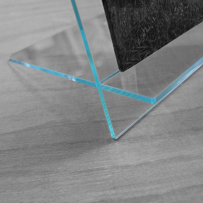 espositore da tavolo in plexi effetto vetro smartplex A5