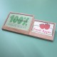 espositore in legno naturale con etichetta Label Wood 38x61mm