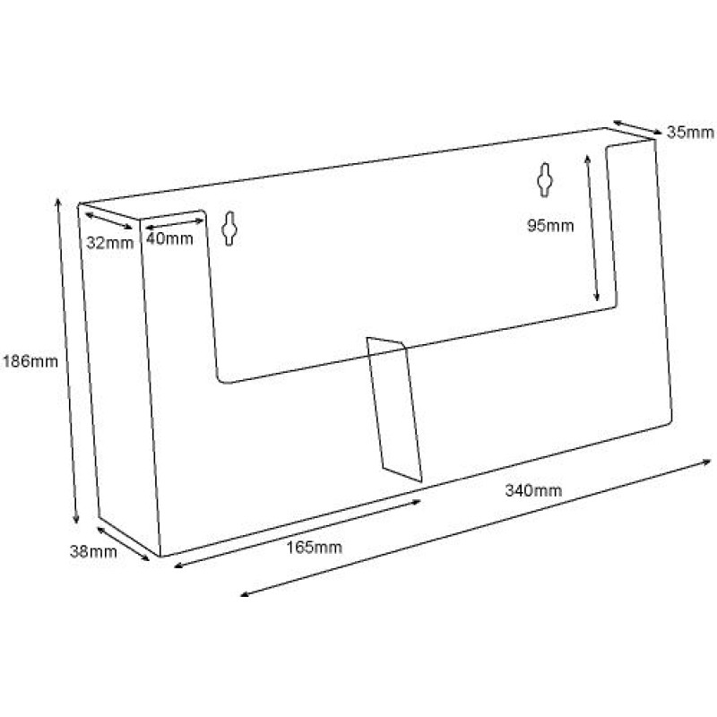 espositore portabrochure da parete taymar wall A6