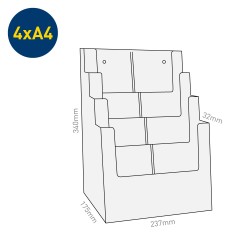 tasche portadepliant multiple da banco taymar counter multi tasca da banco/parete 4xA4 tasche portadepliant multiple da banco taymar counter multi tasca da banco/parete 4xA4