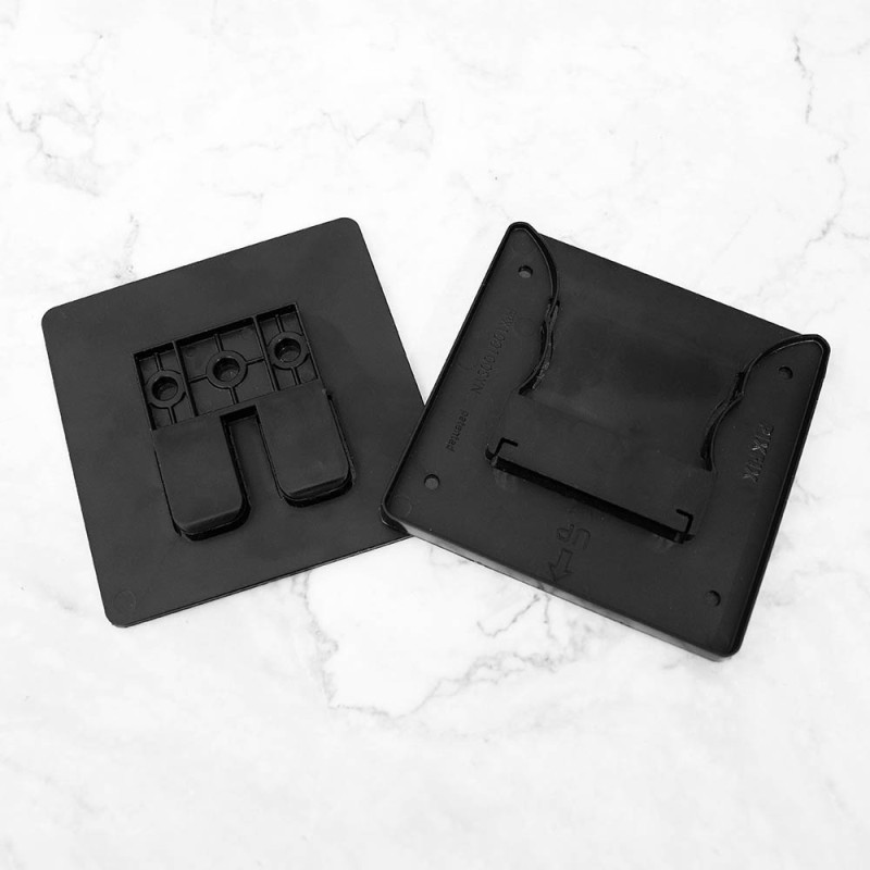 fissaggi invisibili da parete - 3pz: bianco, nero, wood Pixfix Tris