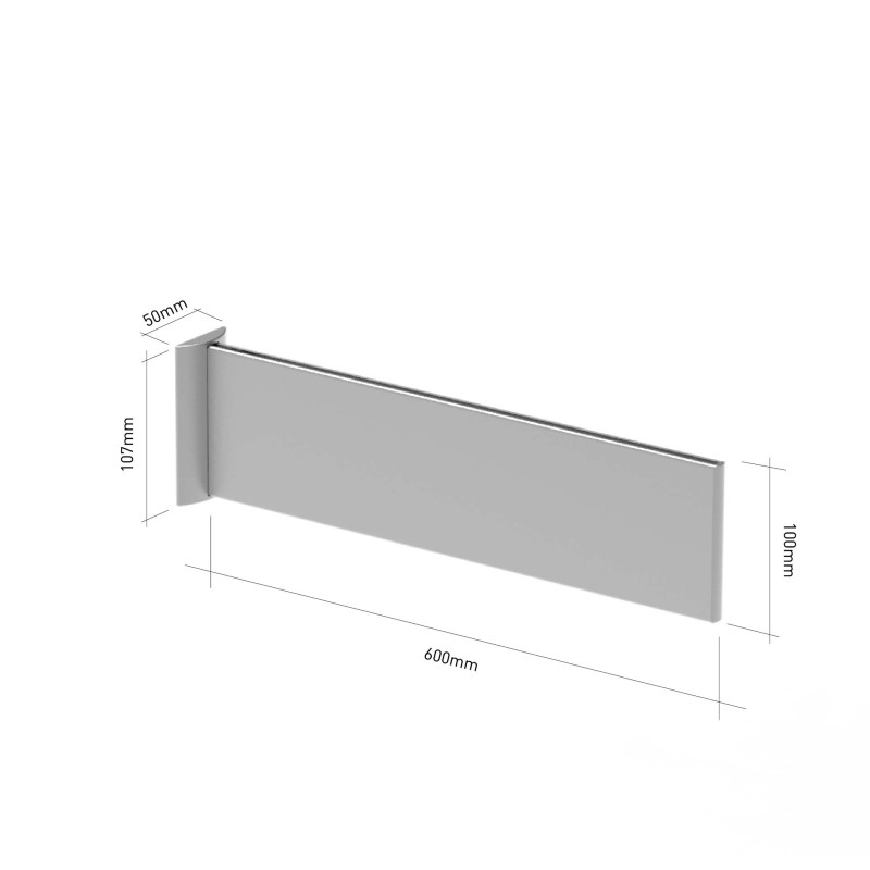Profili di alluminio per pannelli a soffitto e a bandiera fisso flag 600 mm- set completo