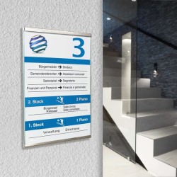 pannello con cornice piatta in acciaio glassnox A3-420x297 mm HxB pannello con cornice piatta in acciaio glassnox A3-420x297 mm HxB