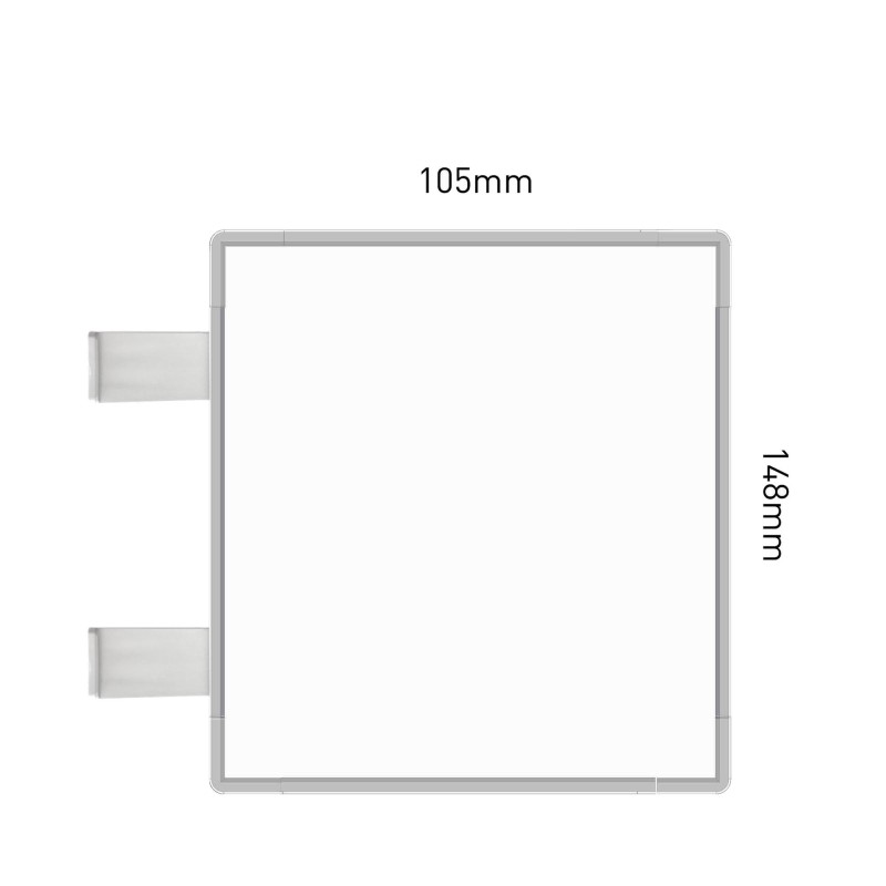 Cartello modulare intercambiabile con sistema a bandiera signcode flag 148x105 mm HxB