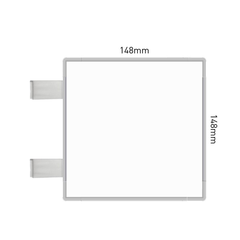 Cartello modulare intercambiabile con sistema a bandiera signcode flag 148x148 mm HxB