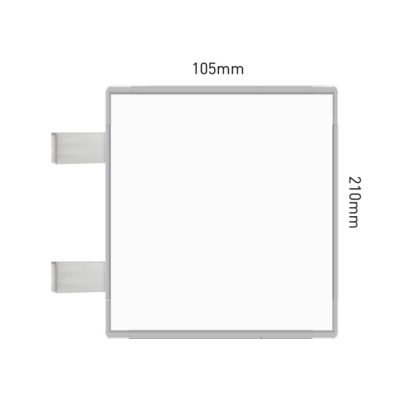 Cartello modulare intercambiabile con sistema a bandiera signcode flag 210x105 mm HxB
