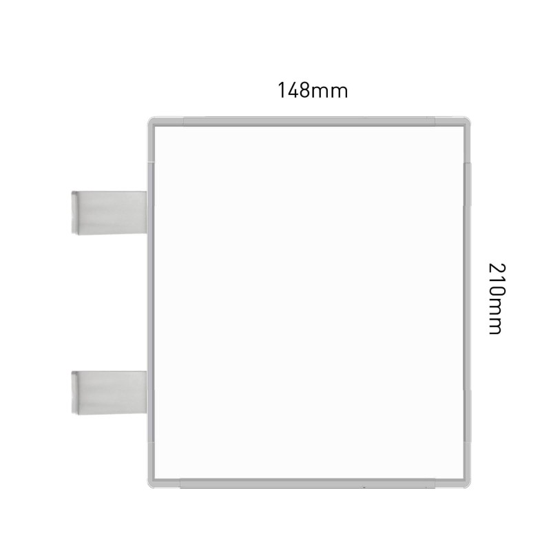 Cartello modulare intercambiabile con sistema a bandiera signcode flag 210x148 mm HxB