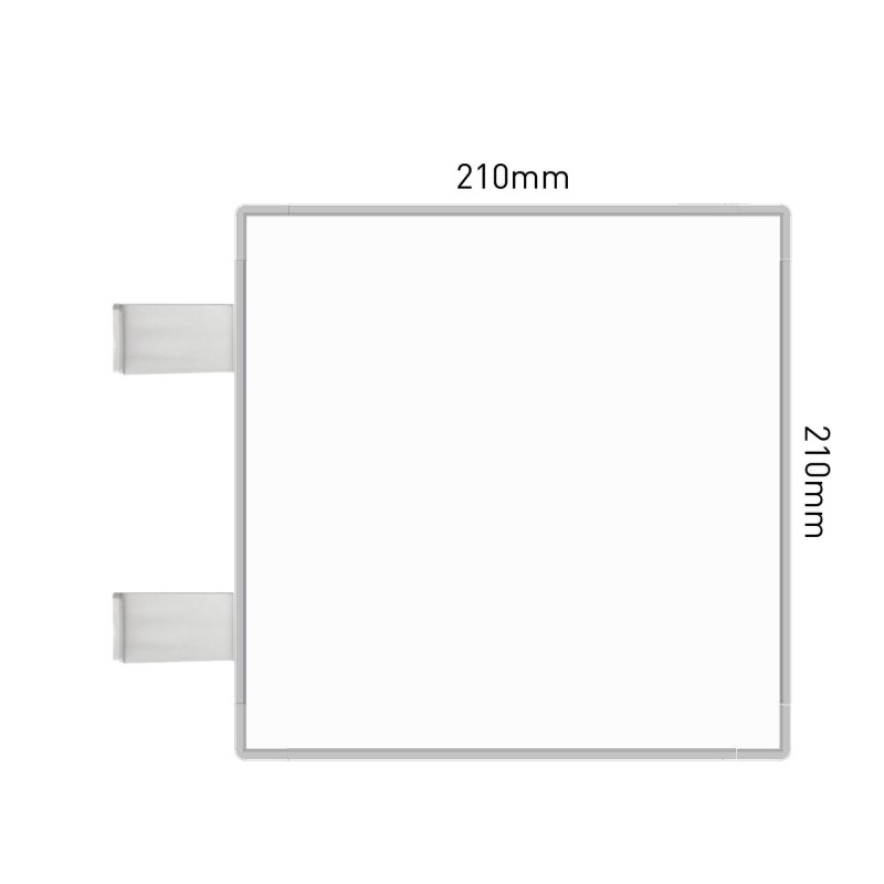 Cartello modulare intercambiabile con sistema a bandiera signcode flag 210x210 mm HxB