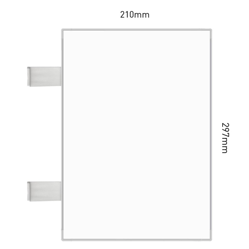 Cartello modulare intercambiabile con sistema a bandiera signcode flag 297x210 mm HxB