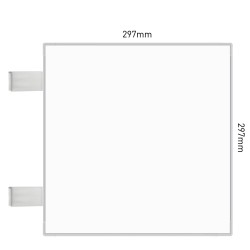 Cartello modulare intercambiabile con sistema a bandiera signcode flag 297x297 mm HxB Cartello modulare intercambiabile con sistema a bandiera signcode flag 297x297 mm HxB