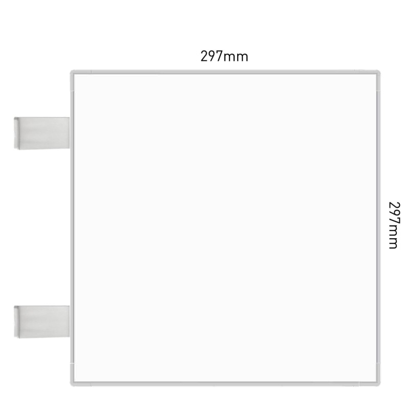 Cartello modulare intercambiabile con sistema a bandiera signcode flag 297x297 mm HxB