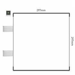 Cartello modulare intercambiabile con sistema a bandiera signcode color flag 297x297 mm HxB AC-antracite-RAL7016 Cartello modulare intercambiabile con sistema a bandiera signcode color flag 297x297 mm HxB AC-antracite-RAL7016