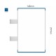 Cartello modulare intercambiabile con sistema a bandiera signcode color flag 297x148 mm HxB BL-blu-RAL5005