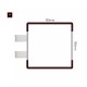 Cartello modulare intercambiabile con sistema a bandiera signcode color flag 105x105 mm HxB BR-marrone-RAL8019