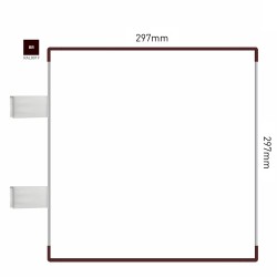 Cartello modulare intercambiabile con sistema a bandiera signcode color flag 297x297 mm HxB BR-marrone-RAL8019 Cartello modulare intercambiabile con sistema a bandiera signcode color flag 297x297 mm HxB BR-marrone-RAL8019