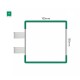 Cartello modulare intercambiabile con sistema a bandiera signcode color flag 105x105 mm HxB GR-verde-RAL6024