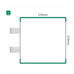 Cartello modulare intercambiabile con sistema a bandiera signcode color flag 210x210 mm HxB GR-verde-RAL6024 Cartello modulare intercambiabile con sistema a bandiera signcode color flag 210x210 mm HxB GR-verde-RAL6024