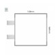 Cartello modulare intercambiabile con sistema a bandiera signcode color flag 148x148 mm HxB LG-grigio chiaro-RAL7035