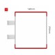 Cartello modulare intercambiabile con sistema a bandiera signcode color flag 210x148 mm HxB RE-rosso-RAL3020
