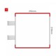 Cartello modulare intercambiabile con sistema a bandiera signcode color flag 210x210 mm HxB RE-rosso-RAL3020