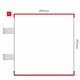 Cartello modulare intercambiabile con sistema a bandiera signcode color flag 297x297 mm HxB RE-rosso-RAL3020