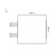 Cartello modulare intercambiabile con sistema a bandiera signcode color flag 105x105 mm HxB WH-bianco-RAL9016