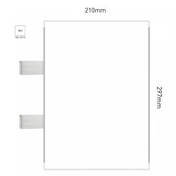 Cartello modulare intercambiabile con sistema a bandiera signcode color flag 297x210 mm HxB WH-bianco-RAL9016 Cartello modulare intercambiabile con sistema a bandiera signcode color flag 297x210 mm HxB WH-bianco-RAL9016