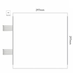 Cartello modulare intercambiabile con sistema a bandiera signcode color flag 297x297 mm HxB WH-bianco-RAL9016 Cartello modulare intercambiabile con sistema a bandiera signcode color flag 297x297 mm HxB WH-bianco-RAL9016