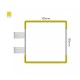Cartello modulare intercambiabile con sistema a bandiera signcode color flag 105x105 mm HxB YE-giallo-RAL1023