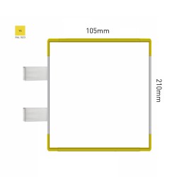 Cartello modulare intercambiabile con sistema a bandiera signcode color flag 210x105 mm HxB YE-giallo-RAL1023 Cartello modulare intercambiabile con sistema a bandiera signcode color flag 210x105 mm HxB YE-giallo-RAL1023