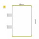 Cartello modulare intercambiabile con sistema a bandiera signcode color flag 297x148 mm HxB YE-giallo-RAL1023