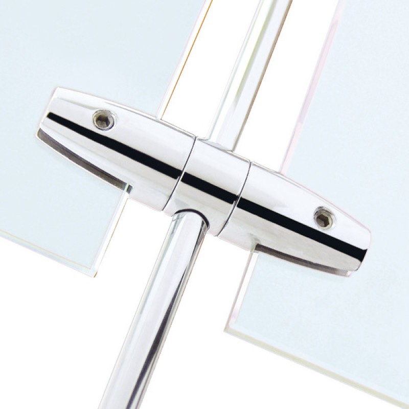 pinza laterale doppia per pannelli su astine fly style doppio