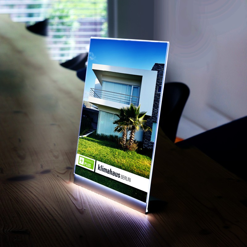 espositore da banco luminoso fly shine table luminoso