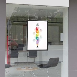 supporto per la stampa monofacciale, sospeso e luminoso lumo suspension 1000x700 mm HxB supporto per la stampa monofacciale, sospeso e luminoso lumo suspension 1000x700 mm HxB